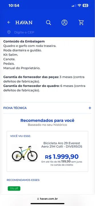 Bicicleta Aro 29 Everest Aero 21M Colli - Foto 3