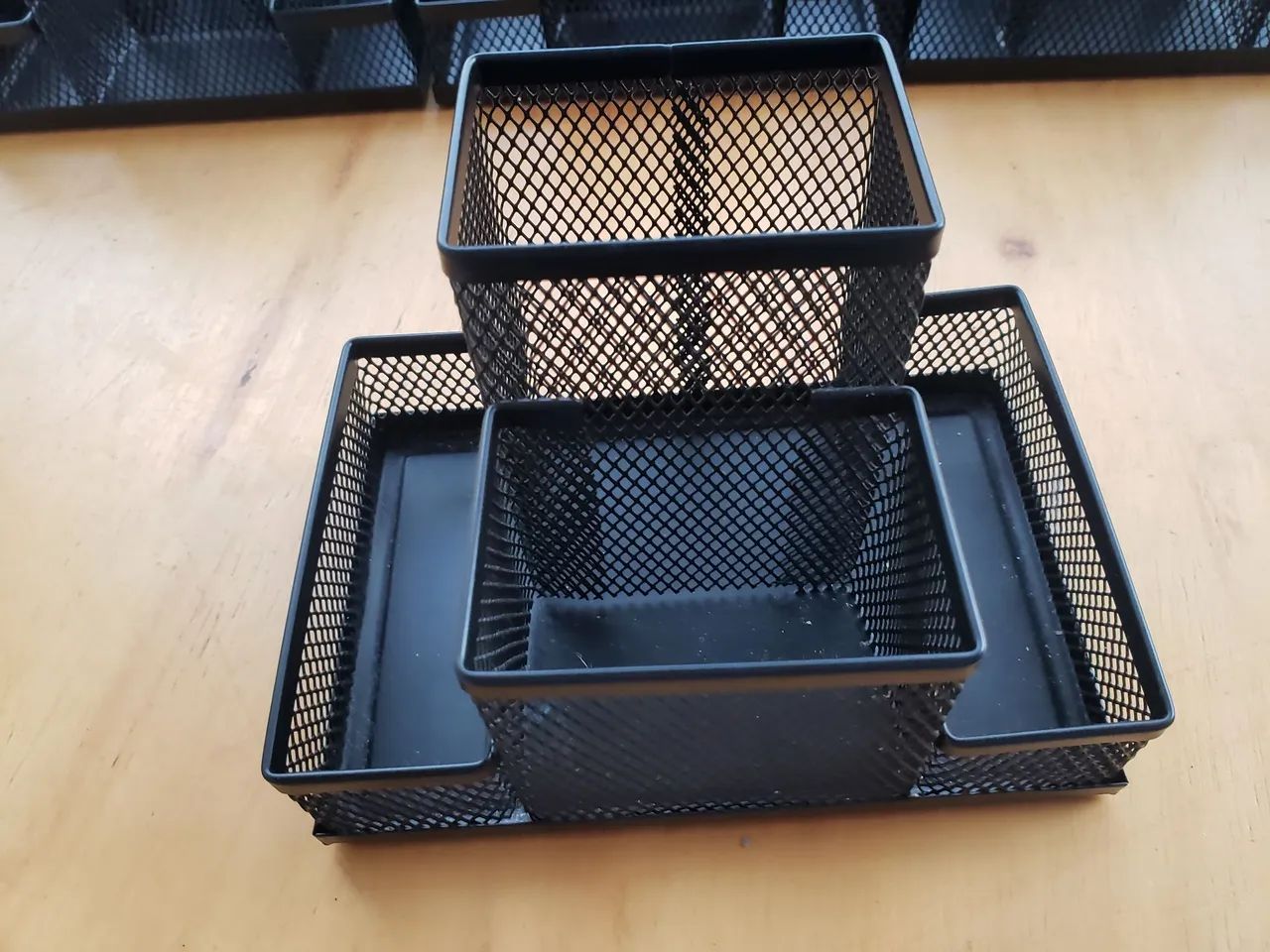 Porta Caneta e organizador de mesa aramado Preto - Foto 2