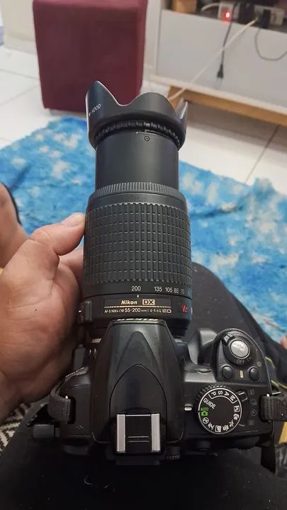 Lente nikon 55-200 em perfeito estado tbm aceito cartão débito crédito em até 12× - Foto 6