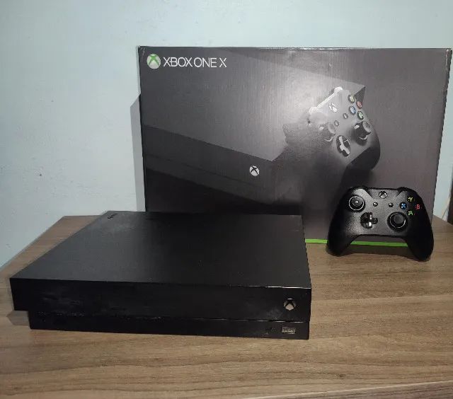 Xbox One X 1tb Microsoft 1787 4k Preto Com Controle