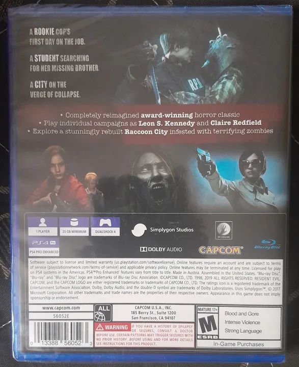 Resident Evil 2 Remake Ps4 Físico Lacrado - Foto 2