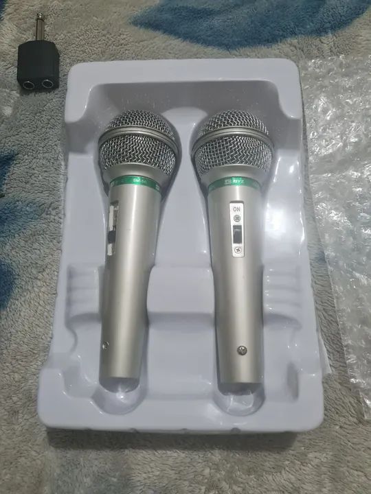 Microfone de fio ótimo estado para karaoke - Foto 3