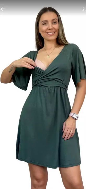Vestido 4 em 1 Multiformas Amamentação Gestante - Foto 2