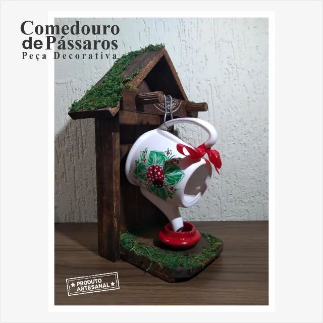 Comedouro de Pássaros - Peça Decorativa - Foto 4