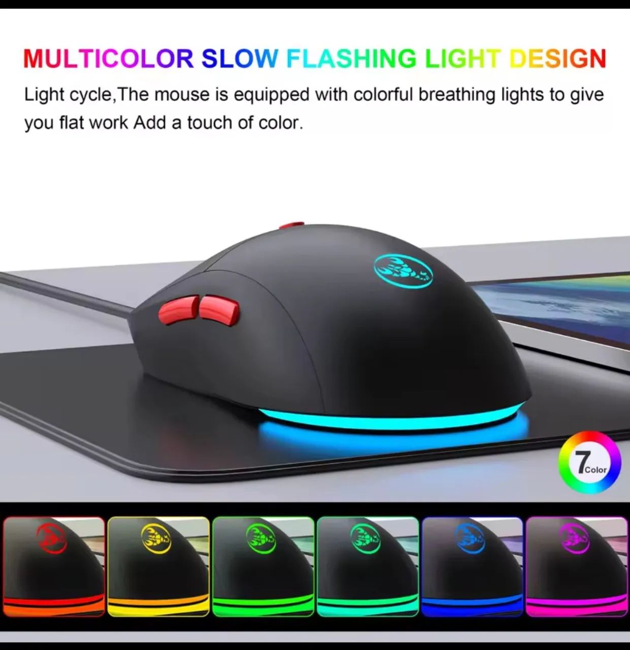 MOUSE GAMER SEM FIO RGB SENSOR 3212 - Foto 2