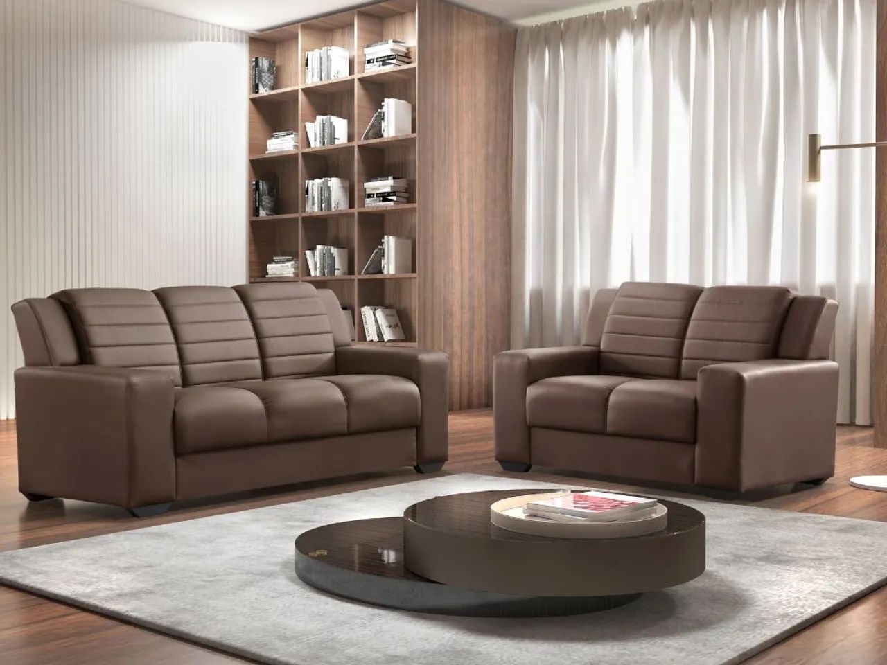 Sofá 2×3 Lugares Catânia D33 e Molas l764 - Foto 2