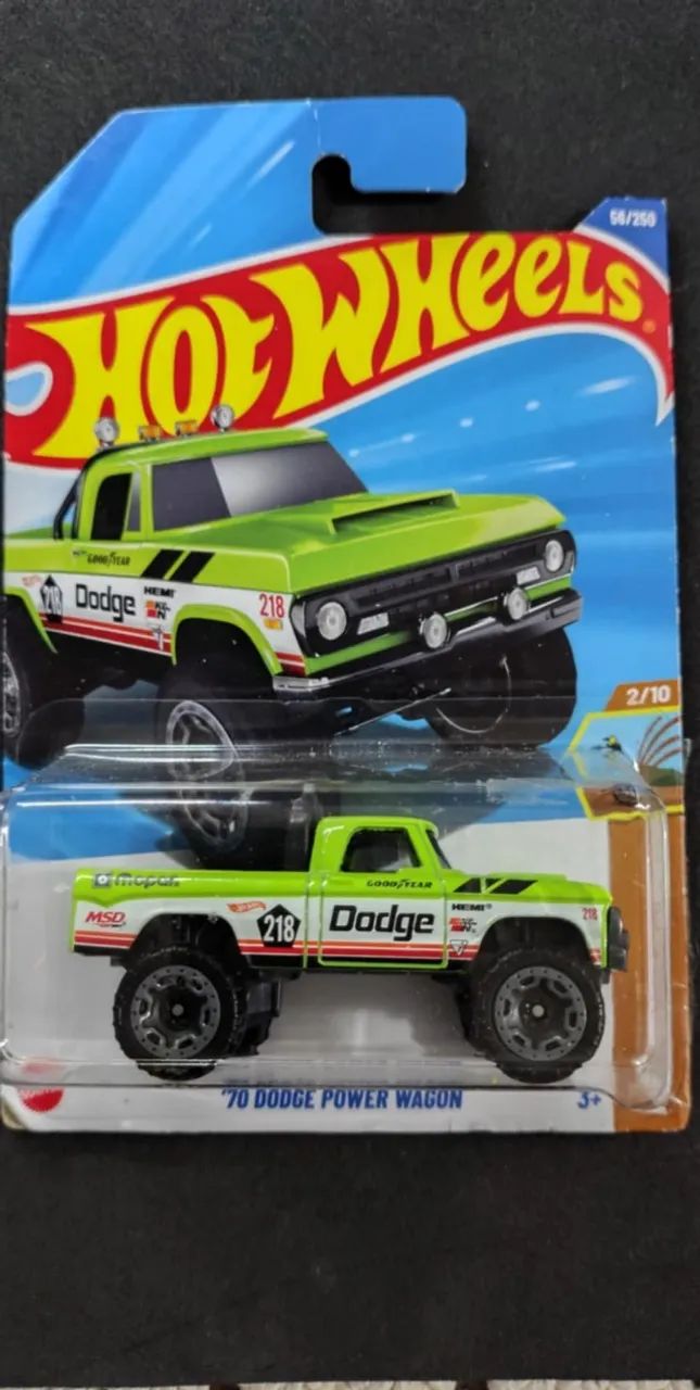 Hot Wheels 2025 Hw Dirt - '70 Dodge Power Wagon Verde - Brinquedos