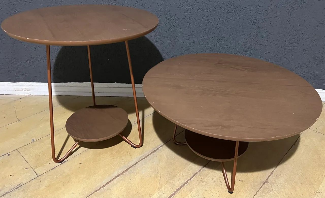 Conj. Mesa de Centro c/ Pés de Ferro65204504753921121