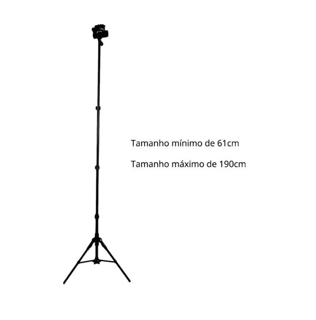 Tripé para  Celular e Câmera 1,9 Mts - Foto 2