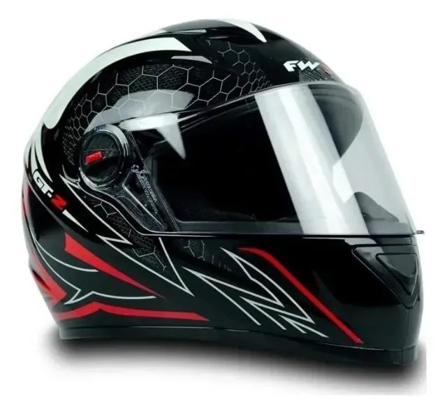 Capacete De Moto Esportivo Fw3 Gt 2 Com Narigueira Viseira Cristal - Foto 2