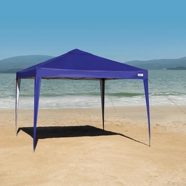 Tenda Gazebo Dobrável 3m x 3m em Poliéster Azul