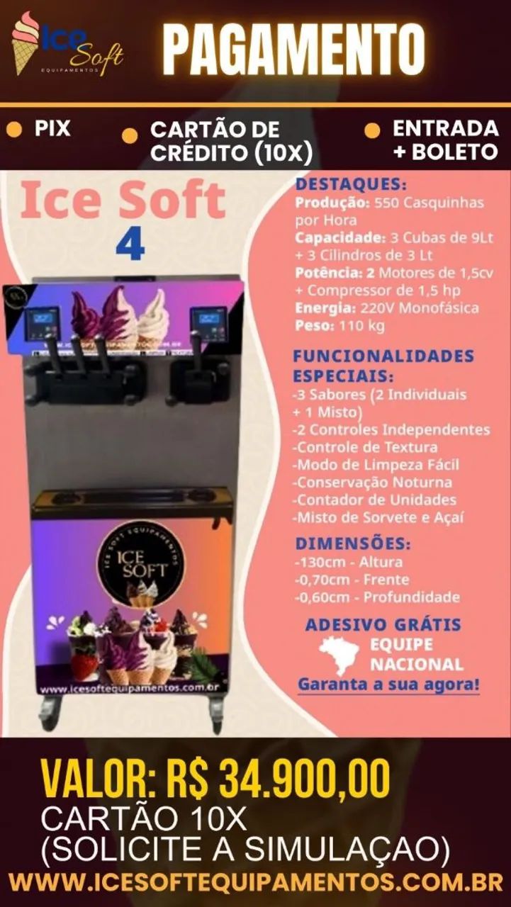 Máquina de Sorvete Milksaque e de Açaí Expresso  - Foto 4