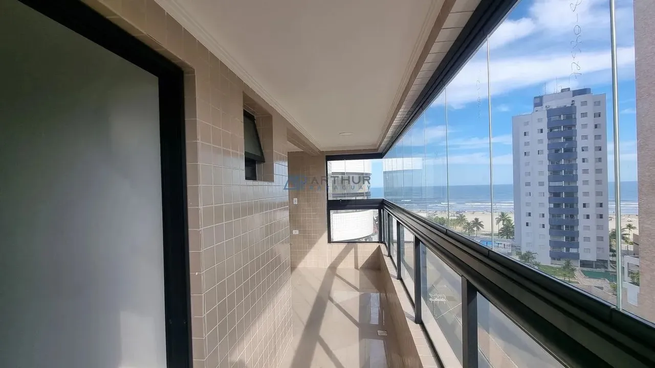Apartamento em Praia Grande Vista mar, Vila Mirim com 2 quartos, 1 suíte, 71m²