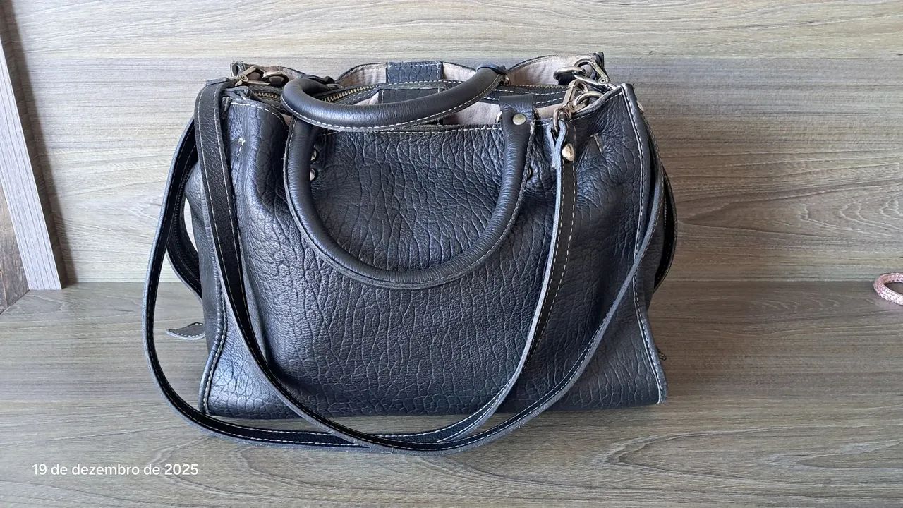 Bolsa couro legítimo WJ - Foto 2