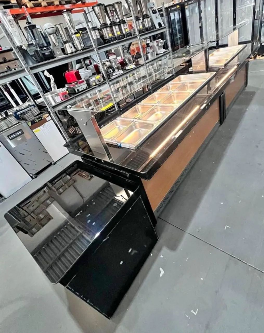 Jogo de buffet completo aquecido refrigerado e modulo balança (Ester)
