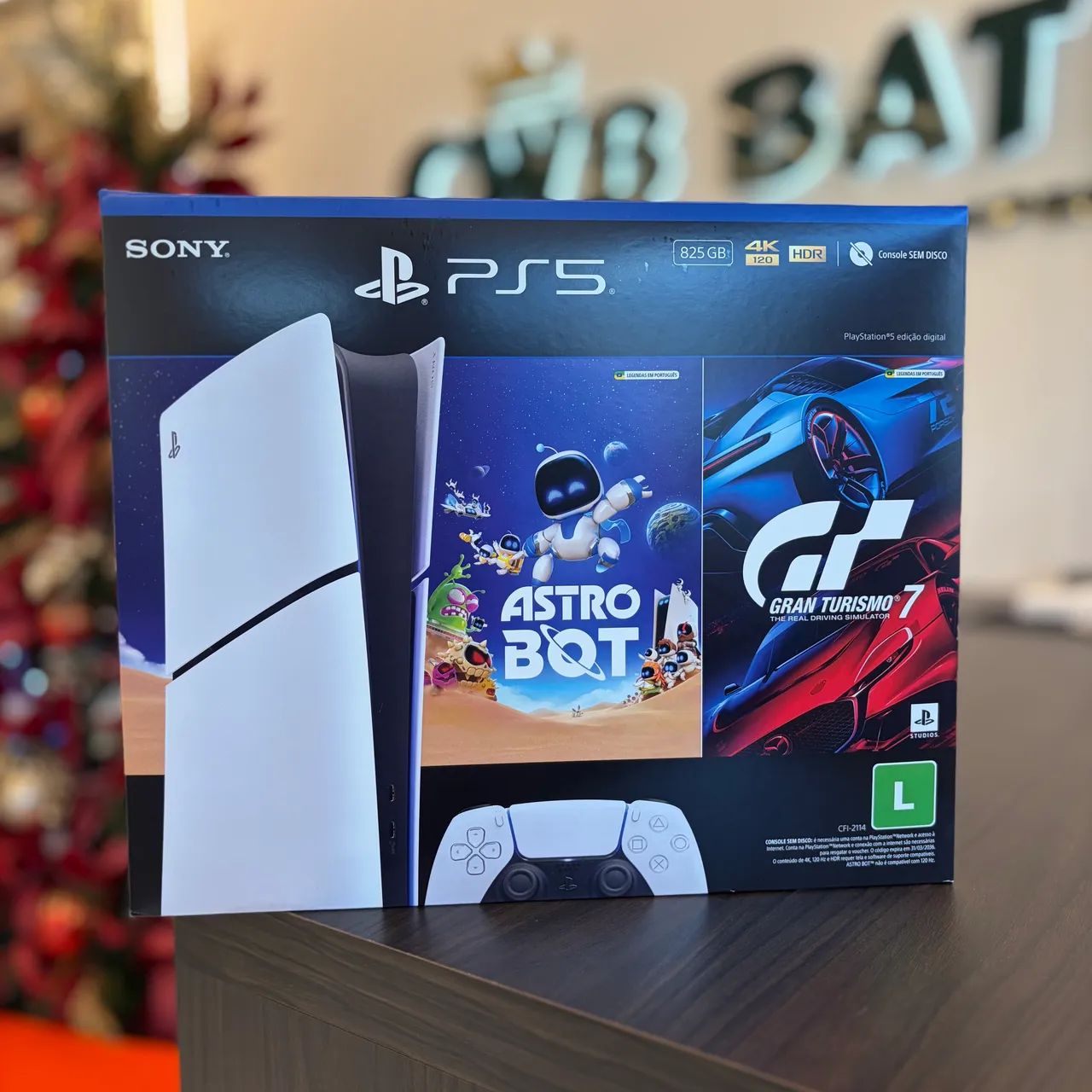 PS 5 Slim 825GB 1 Jogo e 2 Controle - Lacrado  - Foto 3