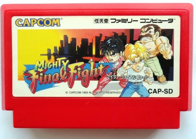 famicom mighty final fight capcom nintendo 8bits 60 pinos japan