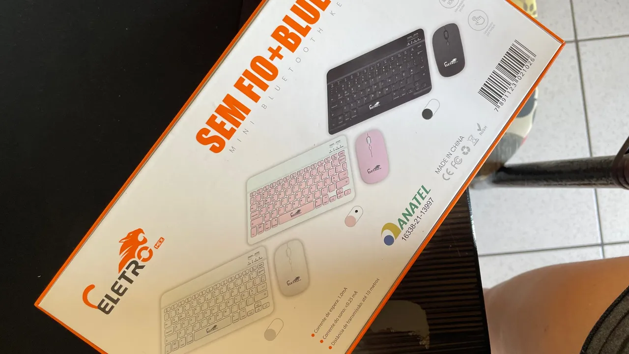 Teclado e mouse sem fio Bluetooth
