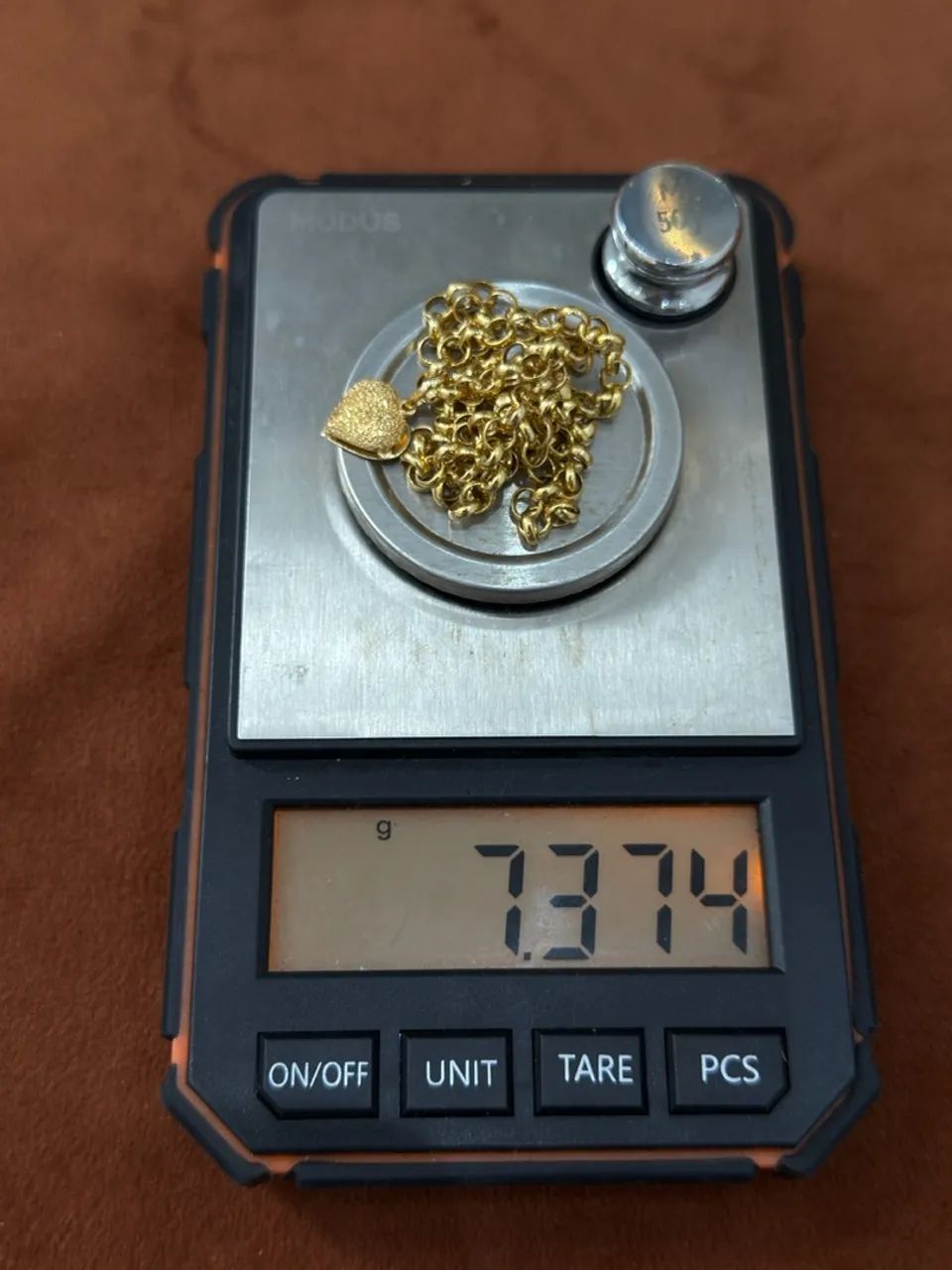 Cordão de ouro elo português + pingente 7.4g novo !!! - Foto 4