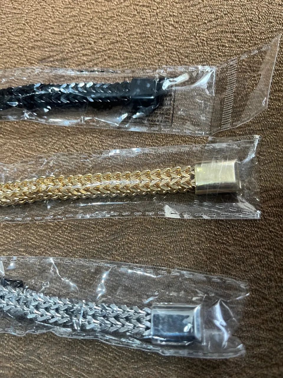 Pulseira de aço masculino 19 cm