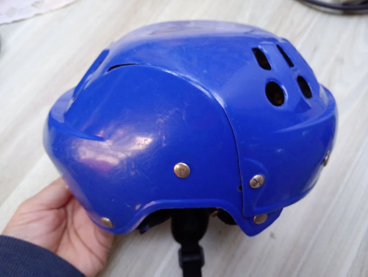 Capacete infantil bike skate de proteção azul - Foto 6