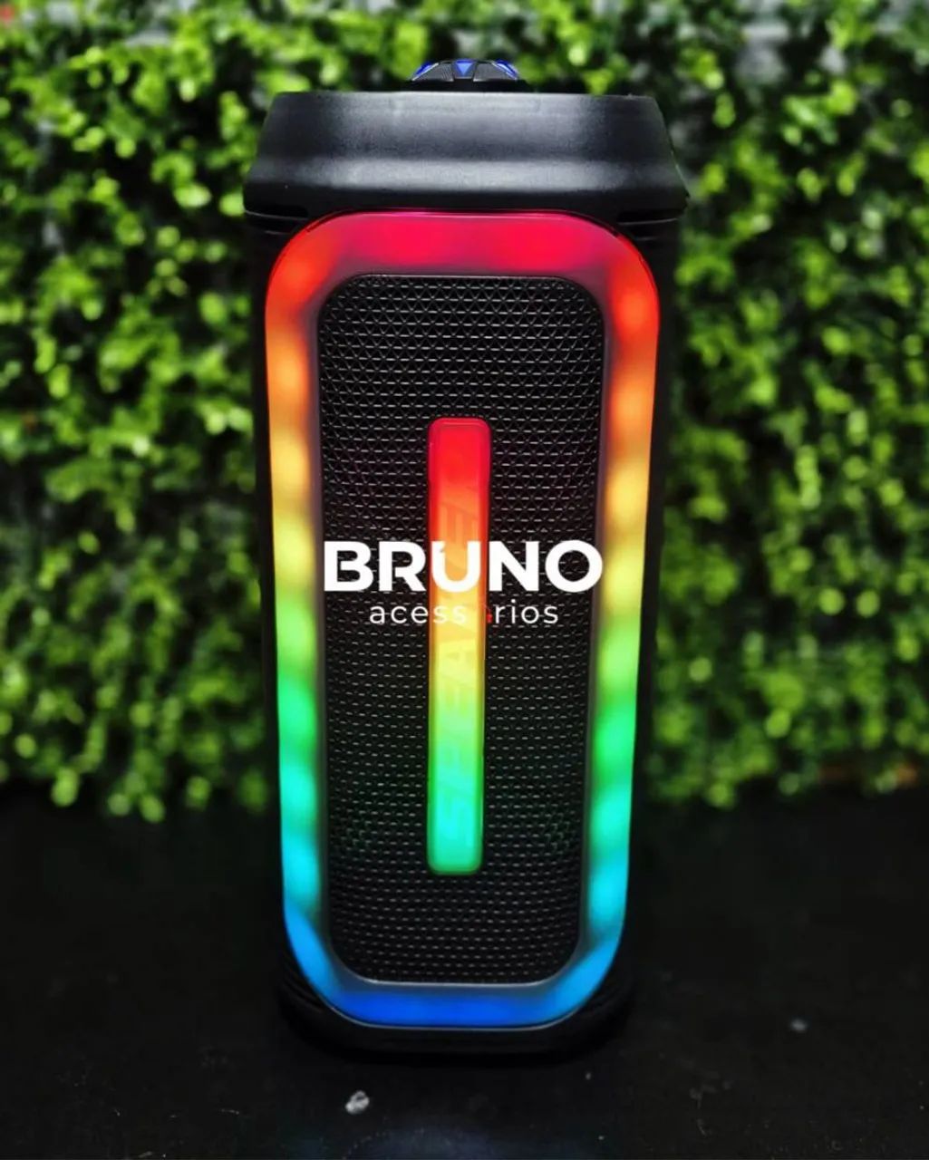 Caixa de som com led RGB Bluetooth  - Foto 3