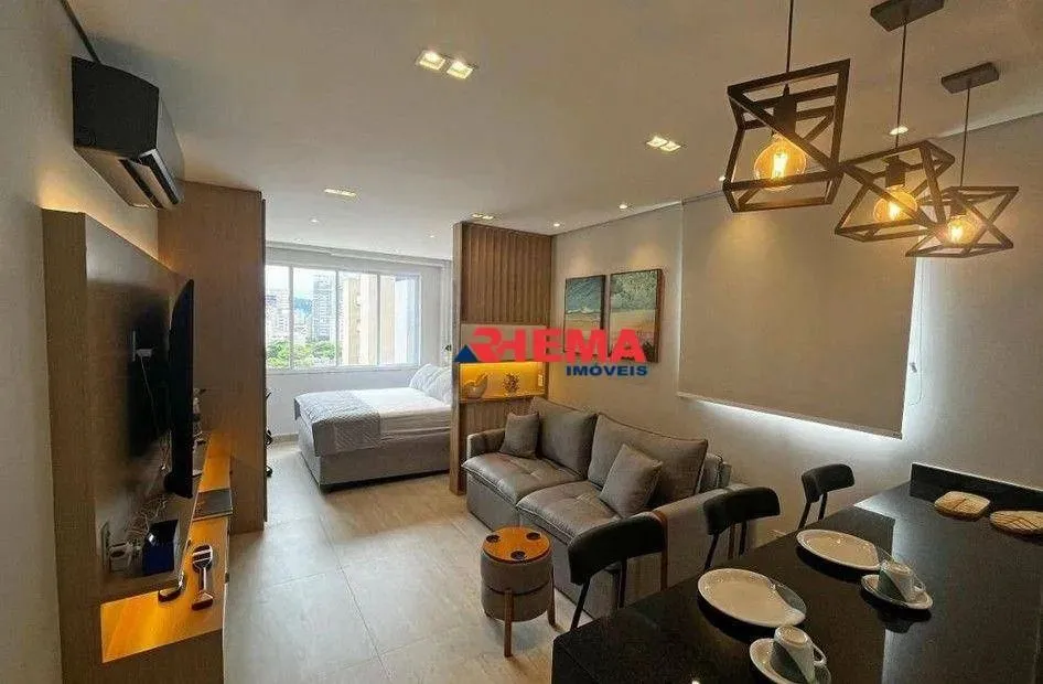 Studio para alugar, 40 m² por R$ 5.500/mês - Gonzaga - Santos/SP