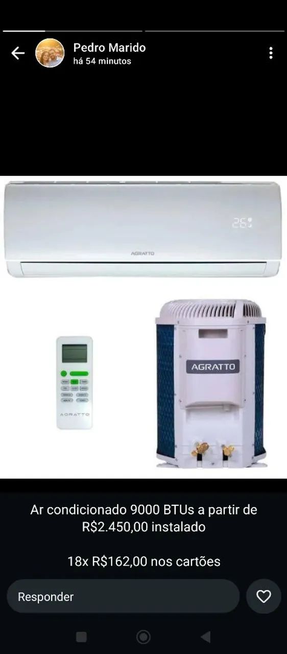 Ar condicionado novo