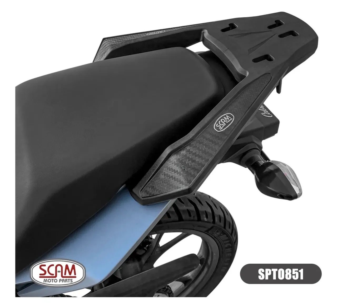 Suporte Bau Bagageiro Scam Fiber Force Cg160 Titan Fan 2025+