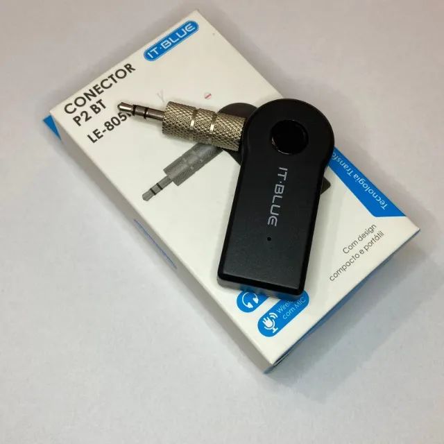 Adaptador Bluetooth P2 Recarregável para Carro - Entrega Grátis