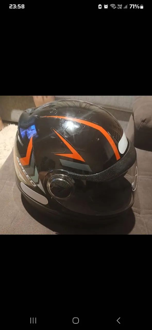 Capacete Moto Speed Preto AUTOMÁTICO 