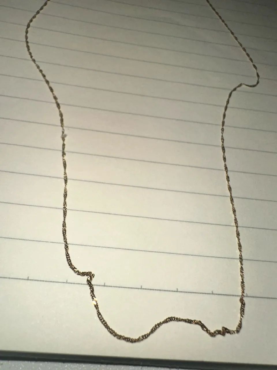 Cordão feminino 45cm 0.7 ouro 