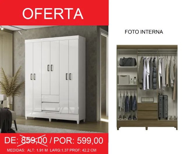 Guarda roupa super promoção -a  pronta entrega  - Foto 2