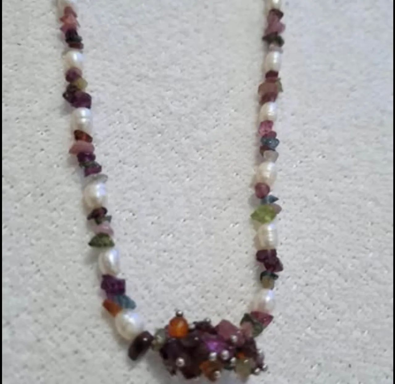 Vende-se Colar de Turmalina com pérola  R$ 40,00