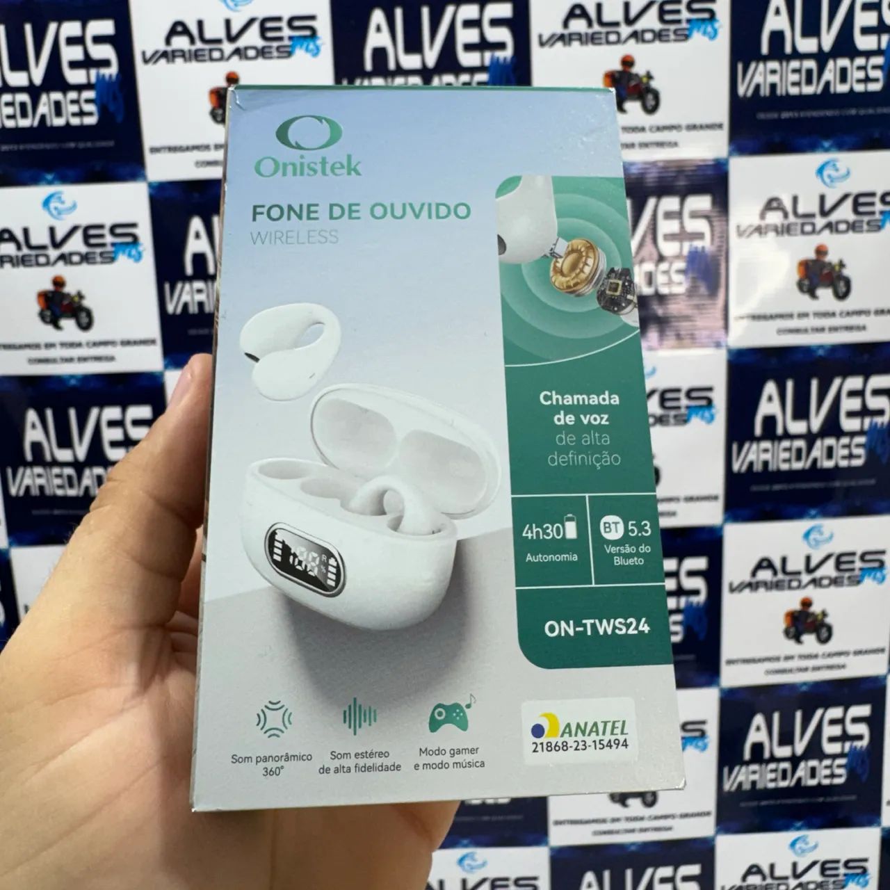 Fone de ouvido sem fio bluetooth 