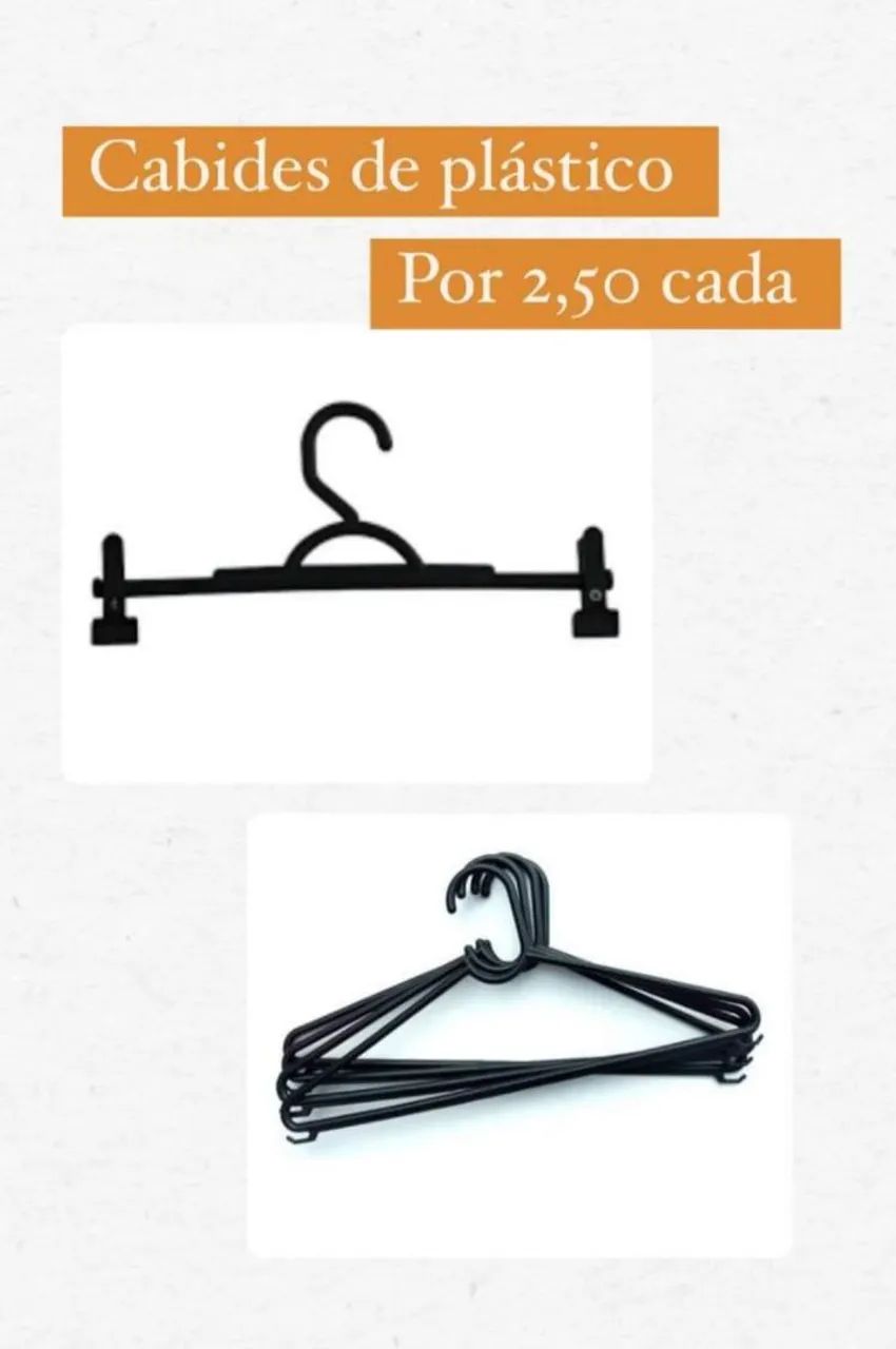Cabides de plástico