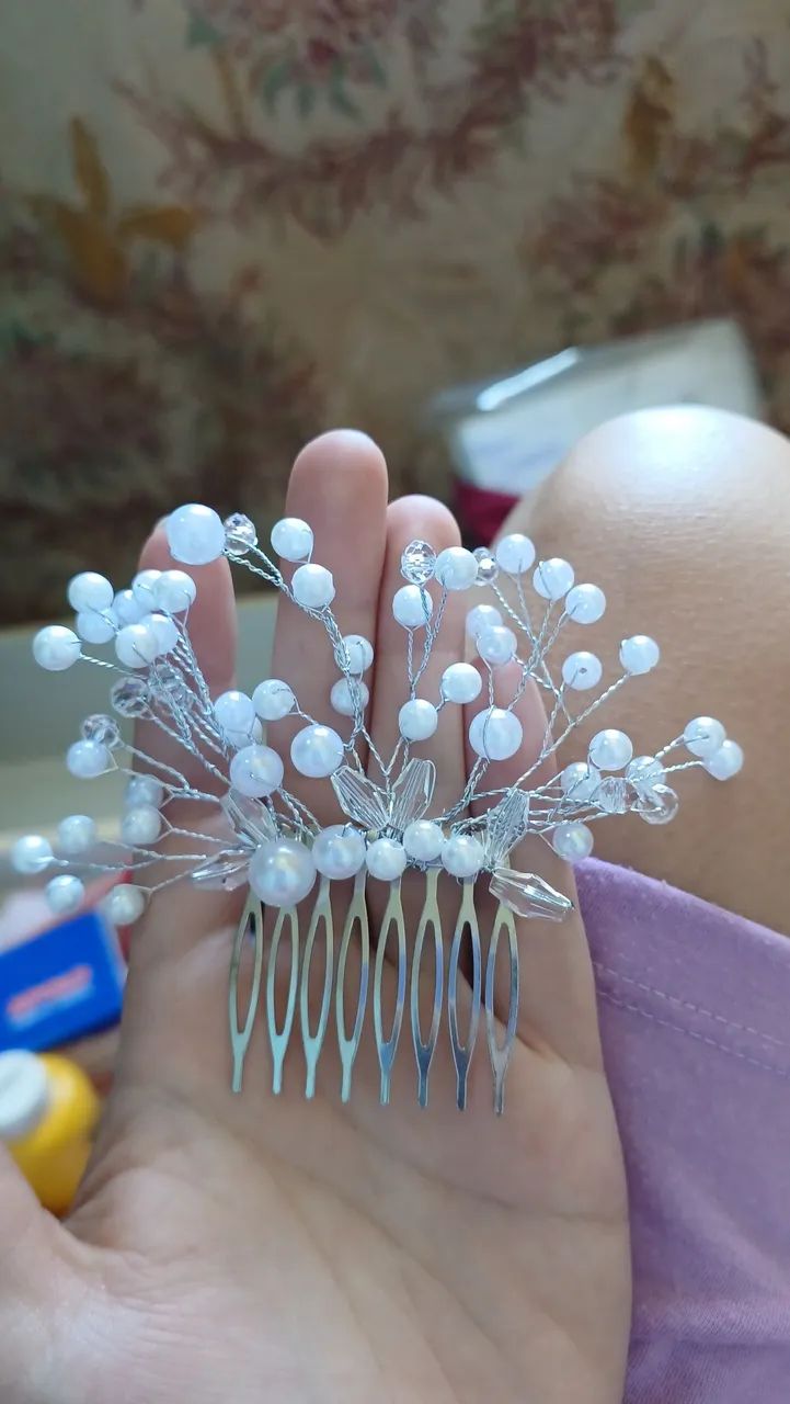 Grinalda acessório de noiva cabelo - Foto 2