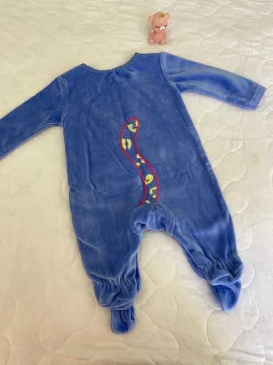 Macacão de Veludo para Bebê - Gatinha - Foto 2