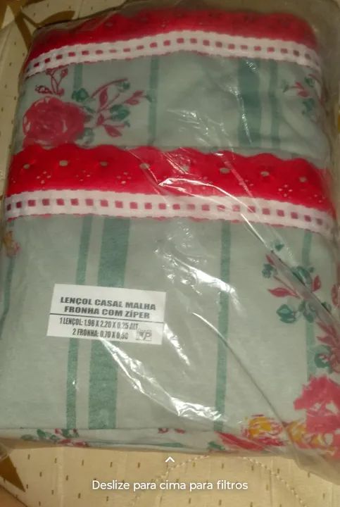 Lençol Casal Malha com Fronha - Ziper/ 1 lençol de solteiro malha com fronha -ziper