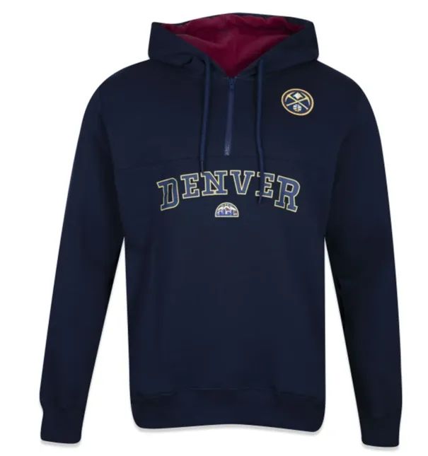 Moletom Canguru Fechado NBA Denver Nuggets Back To School - Foto 4