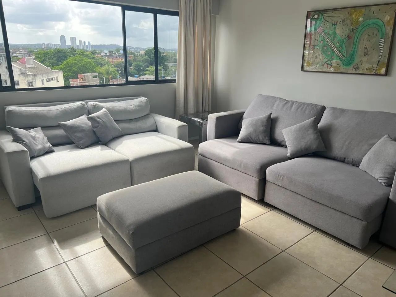Retractable Sofa + Pouf – Set64739715671299120