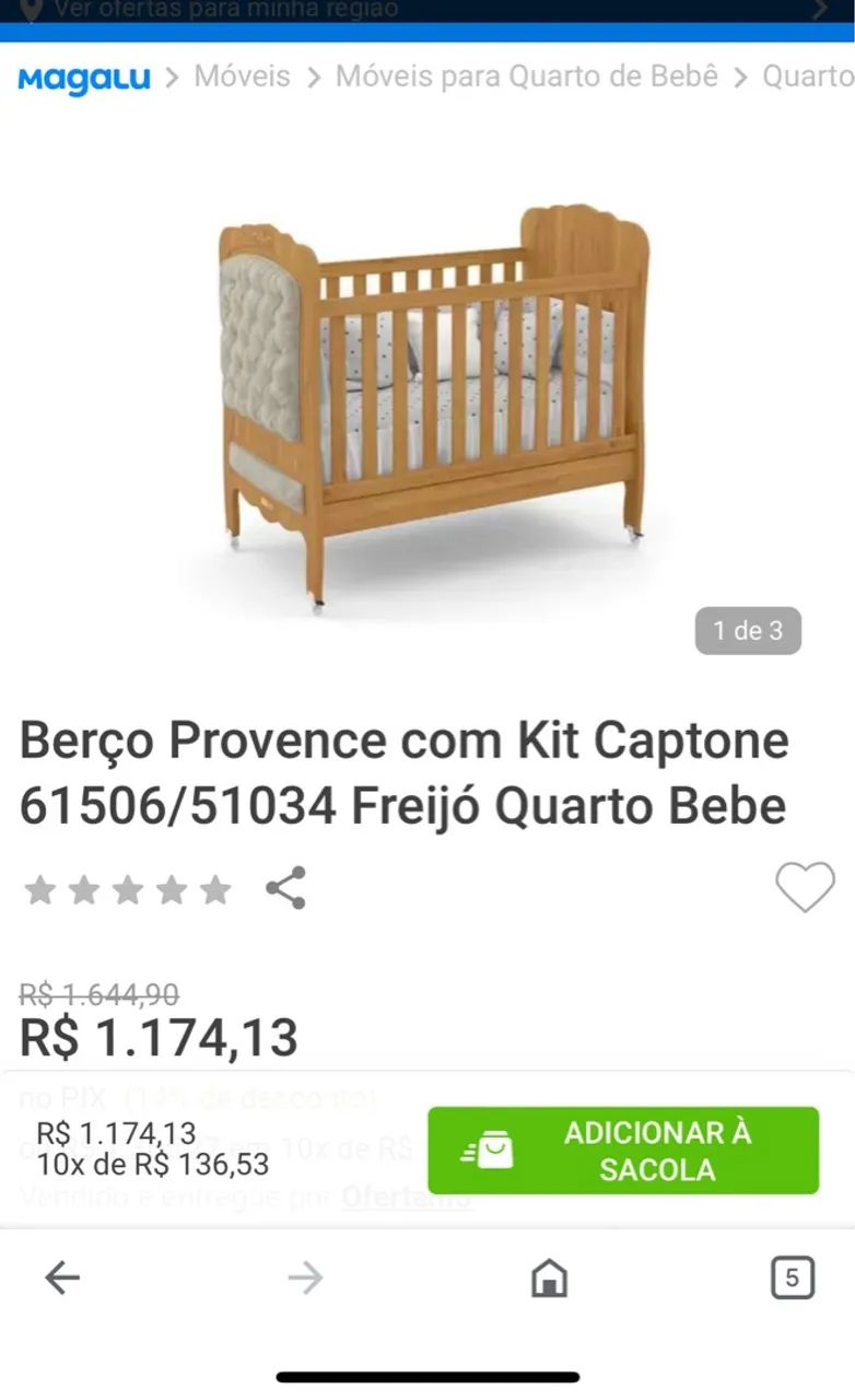 Berço com cabeceira capitonê  - Foto 4