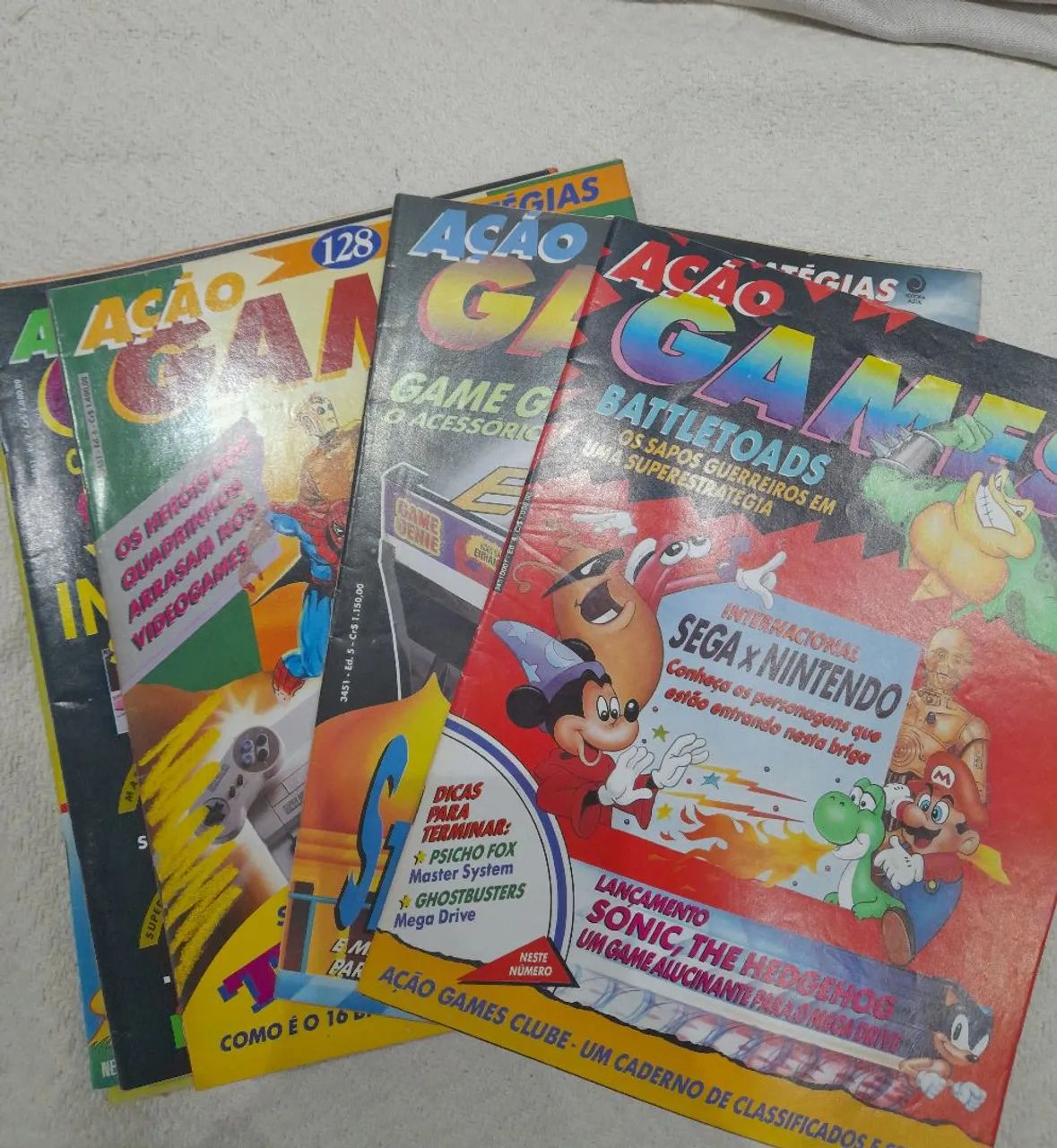  Lote de Ação Games- 8 revistas antigas 