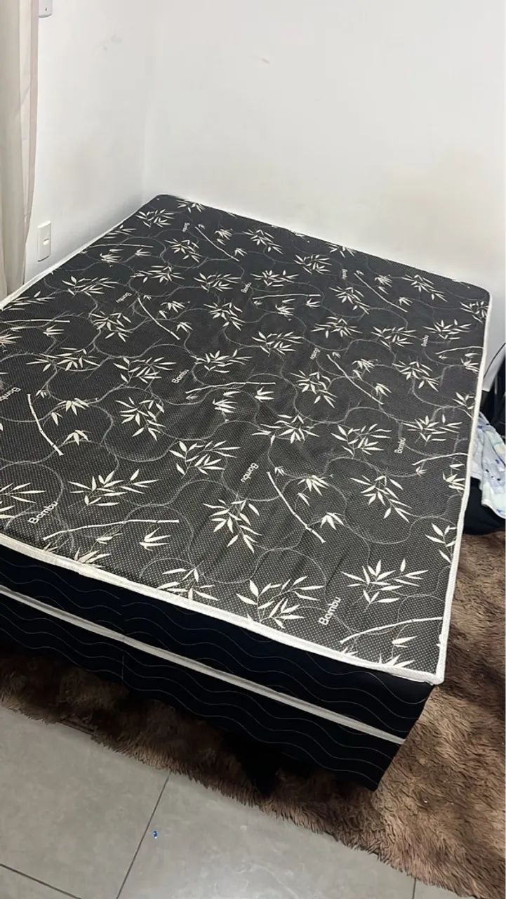 CAMA BOX COM COLCHÃO FIXO CASAL - Foto 2