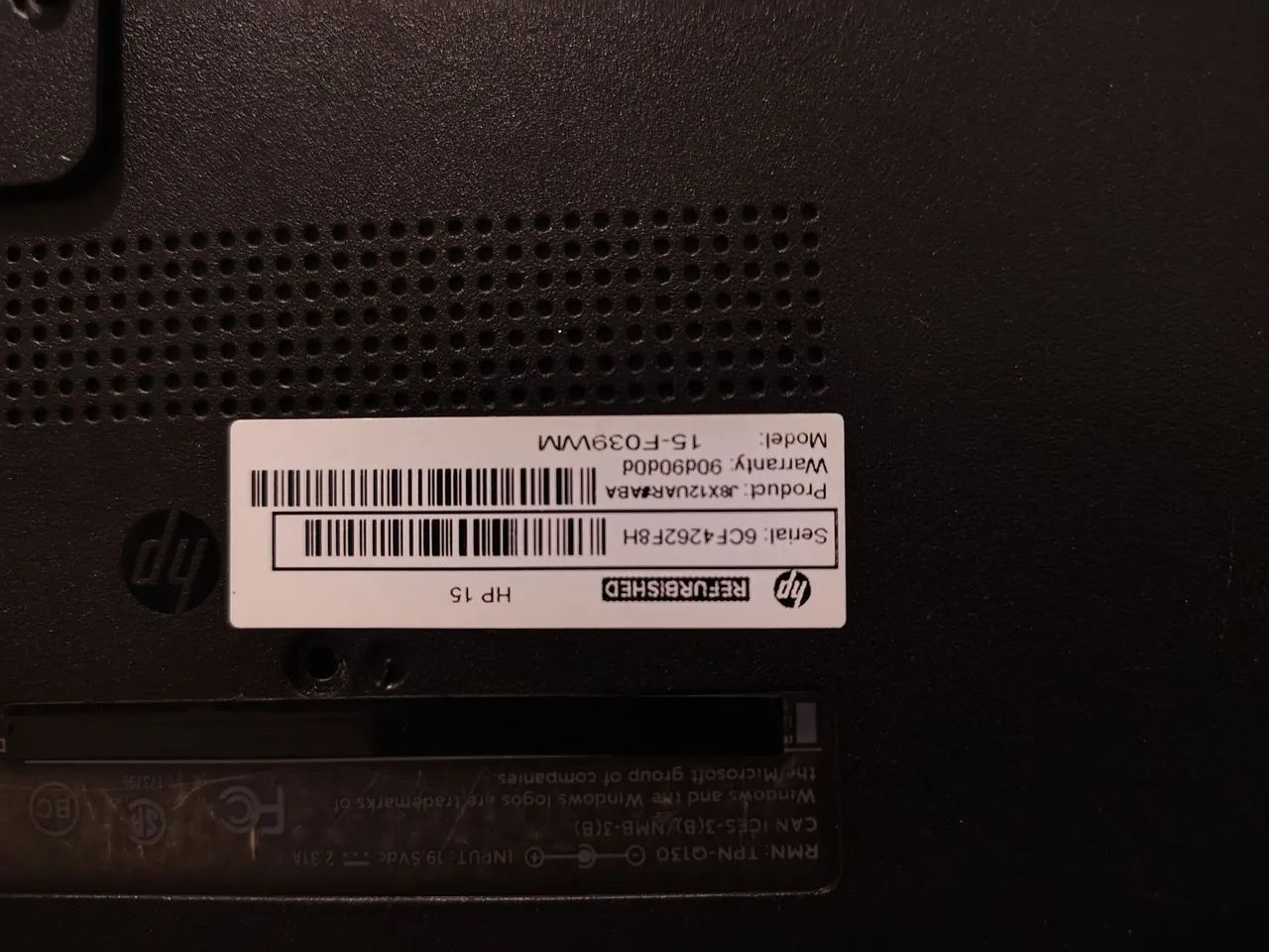 HP 15 F Notebook64317907528450122