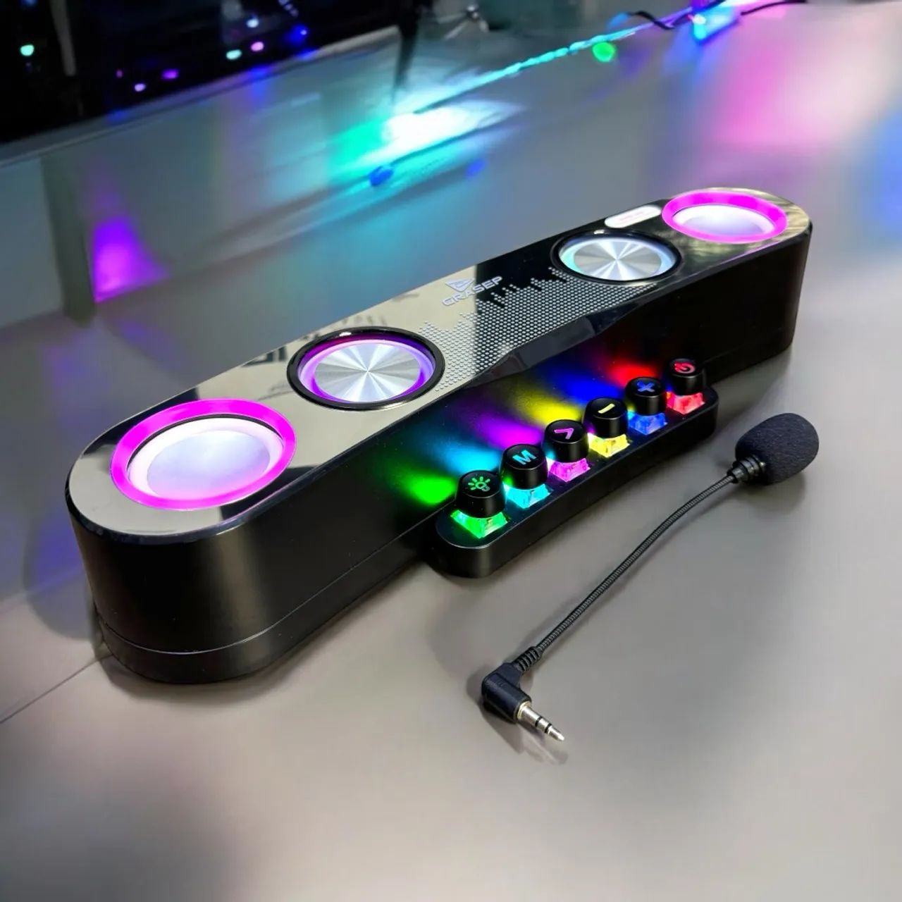 Caixa de Som Gamer com Iluminação RGB e bluetooth 