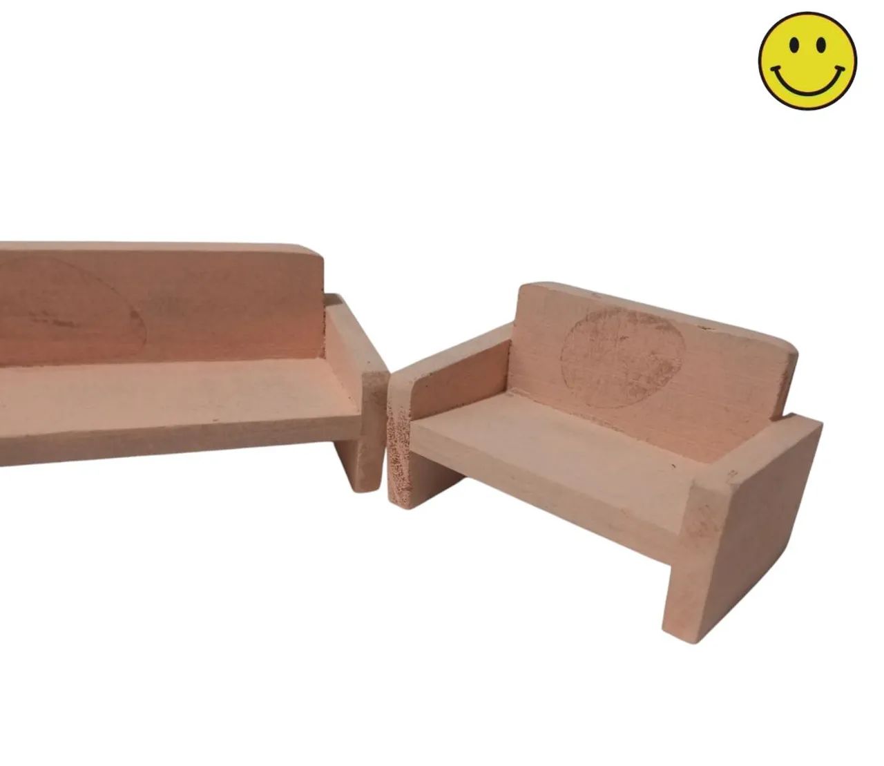 kit 3 sofá de madeira brinquedo infantil casinha menina menino brincadeira conjunto  - Foto 4