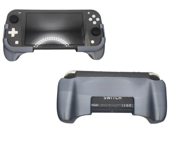Case Grip Ergonômico Compatível com Nintendo Switch Lite - Conforto e Firmeza Cinza