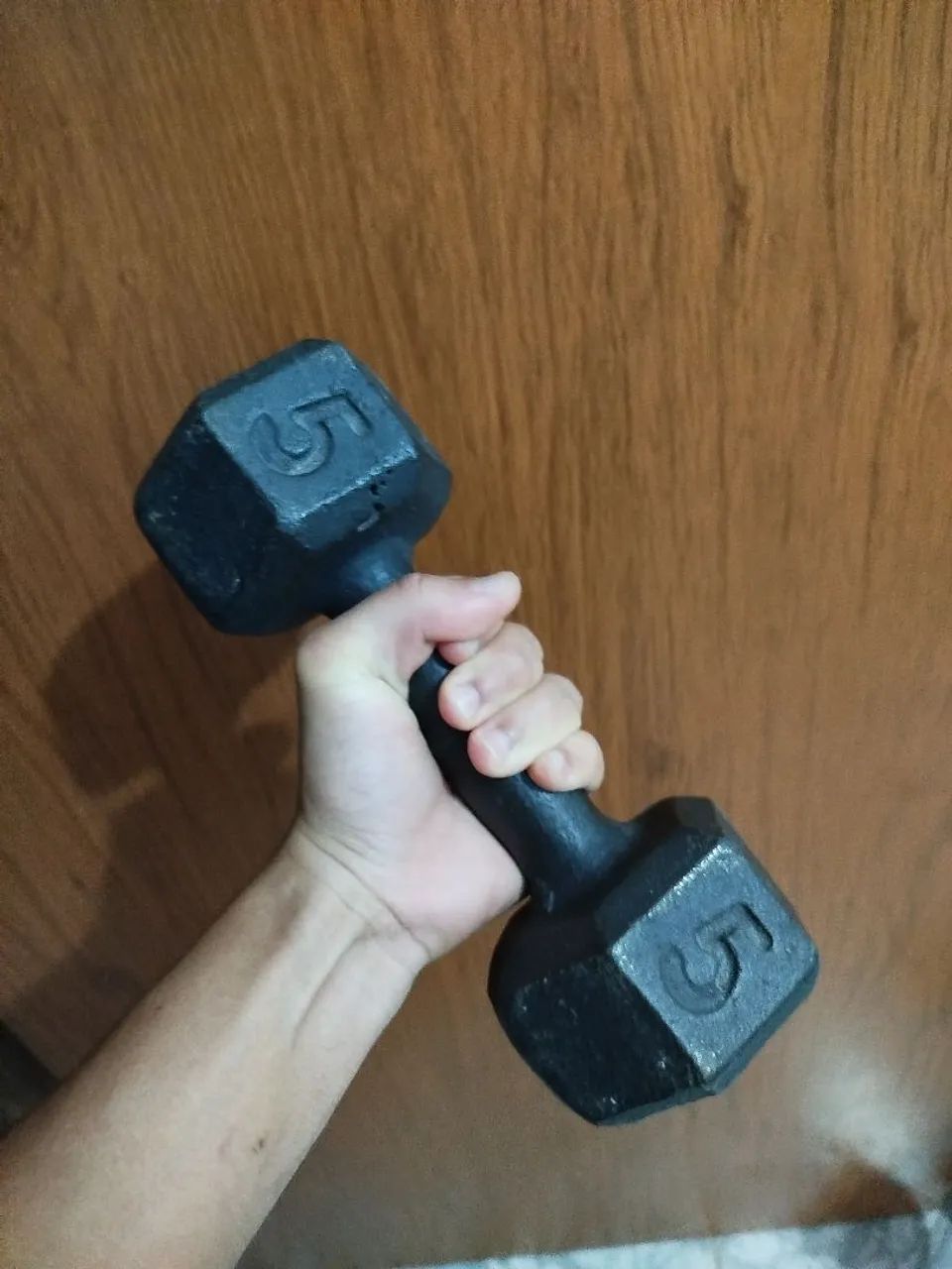 halter sextavado de 5 quilos ferro fundido 64960453428609120