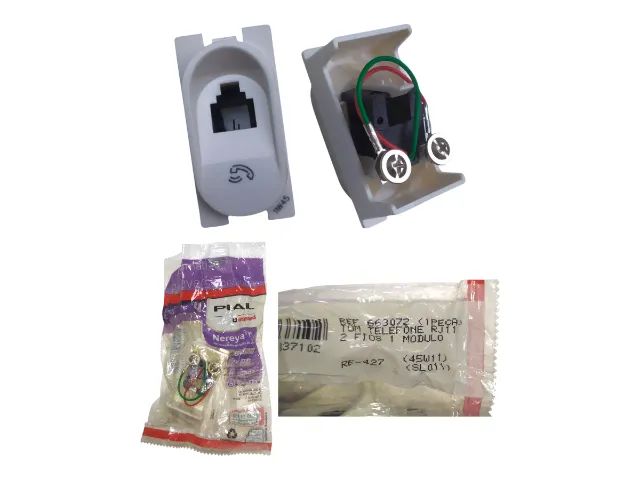 Suporte Tomada, Tomada Coaxial Tv, Tomada Telefone, Módulo cego Pial Legrand Nereya - Foto 4